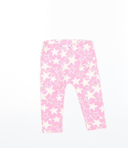 Blue Zoo Baby Pink  Cotton Jogger Trousers Size 3-6 Months
