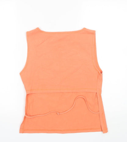Preloved Definitions Womens Orange  Cotton Basic Tank Size 14 Round Neck - Back