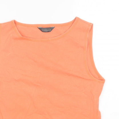 Preloved Definitions Womens Orange  Cotton Basic Tank Size 14 Round Neck - Detail