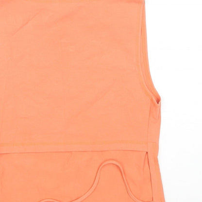 Preloved Definitions Womens Orange  Cotton Basic Tank Size 14 Round Neck - Label