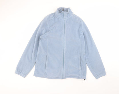 Hawkshead Womens Blue Round Neck  Polyester Full Zip Jumper Size S
