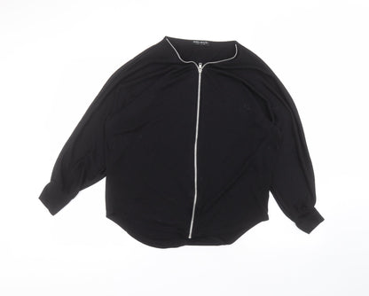 Select Womens Black  Polyester Basic T-Shirt Size 12 Round Neck