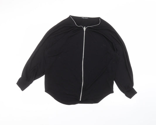 Select Womens Black  Polyester Basic T-Shirt Size 12 Round Neck