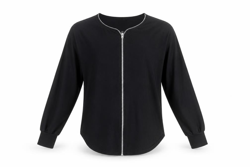 Select Womens Black  Polyester Basic T-Shirt Size 12 Round Neck
