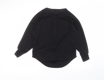 Select Womens Black  Polyester Basic T-Shirt Size 12 Round Neck