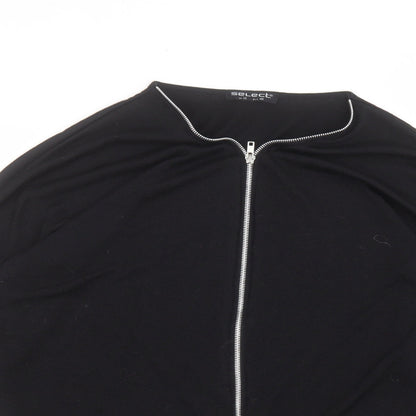 Select Womens Black  Polyester Basic T-Shirt Size 12 Round Neck