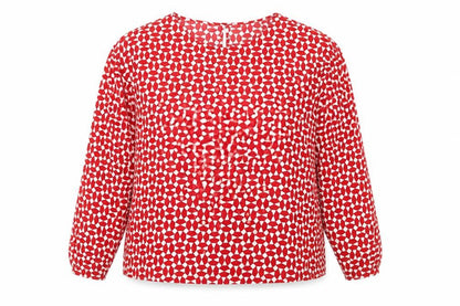 Primark Womens Red  Polyester Basic Blouse Size 14 Round Neck