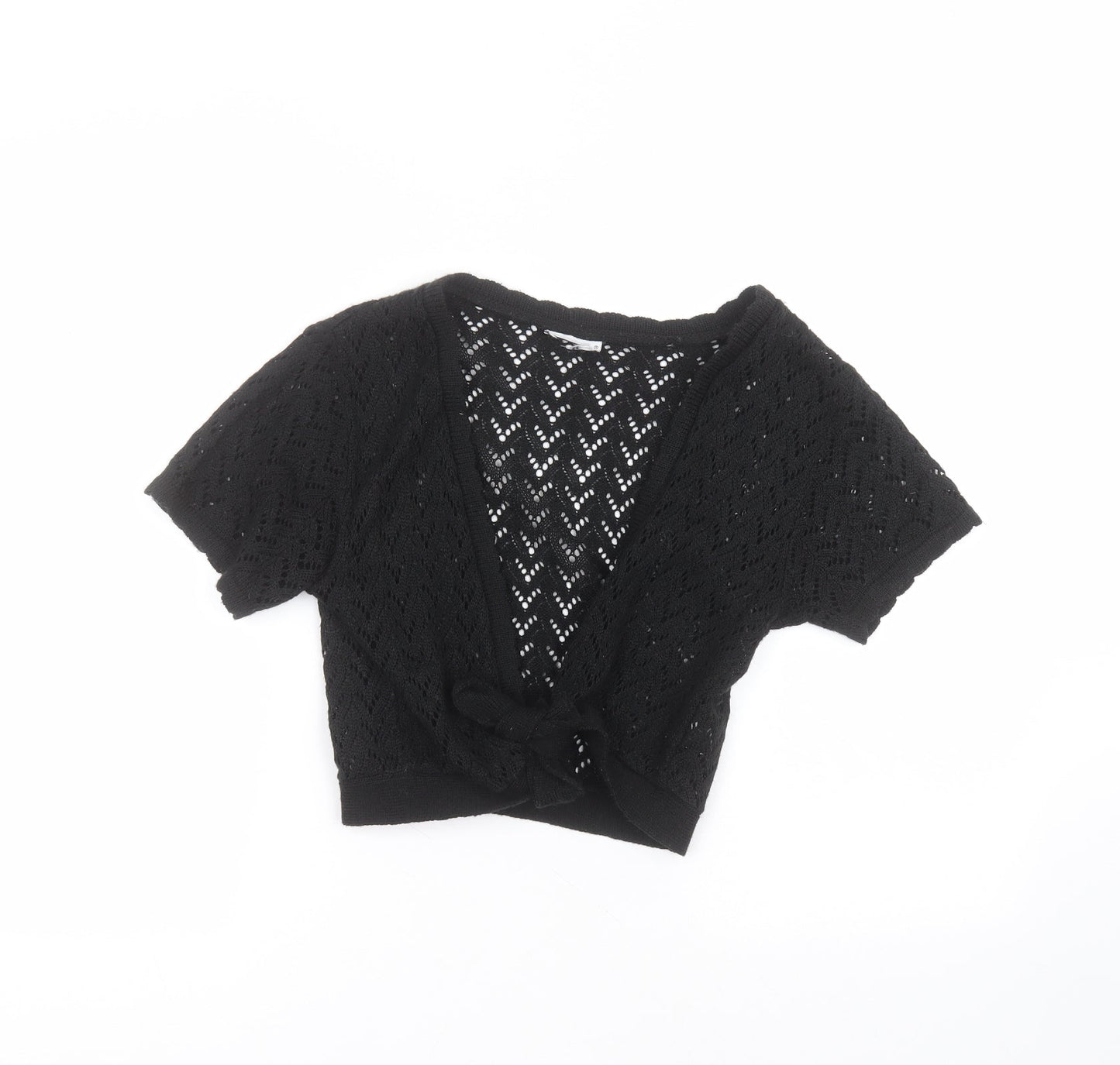 Atmosphere Womens Black V-Neck  Acrylic Cardigan Jumper Size 12