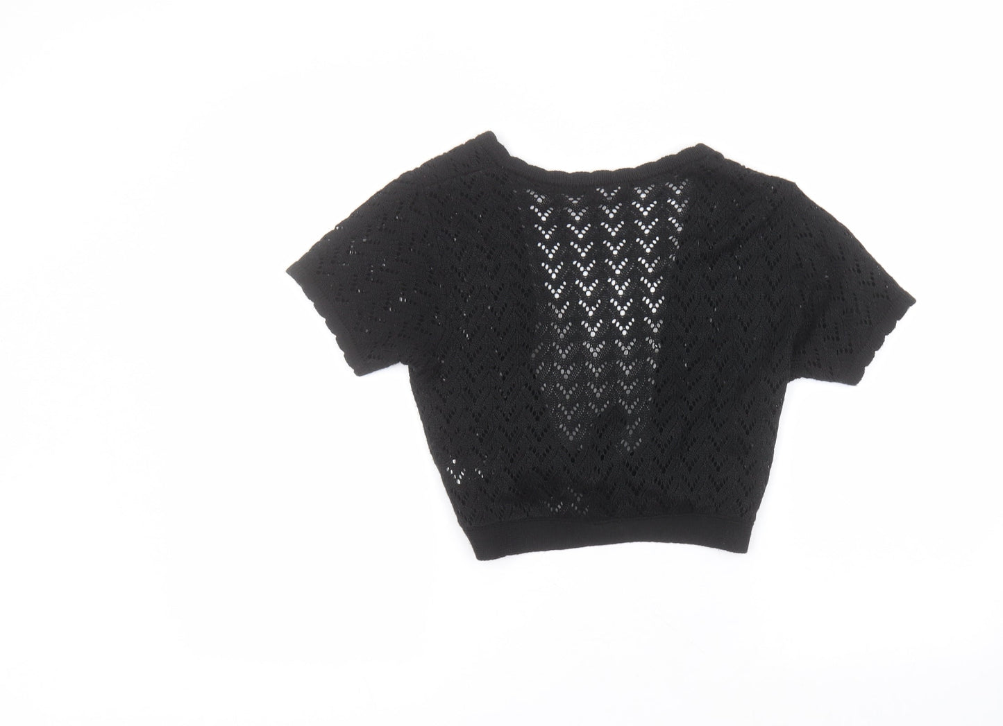 Atmosphere Womens Black V-Neck  Acrylic Cardigan Jumper Size 12