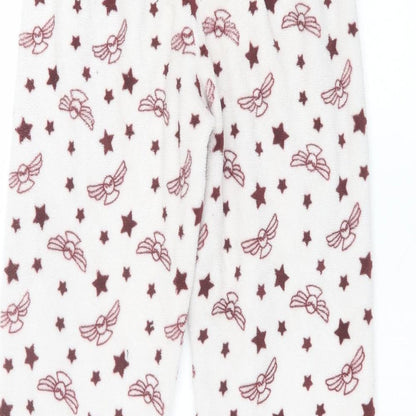 Primark Womens White  Polyester Sweatpants Trousers Size S L27 in Regular