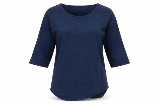 soft B Womens Blue  Acrylic Basic T-Shirt Size M Round Neck