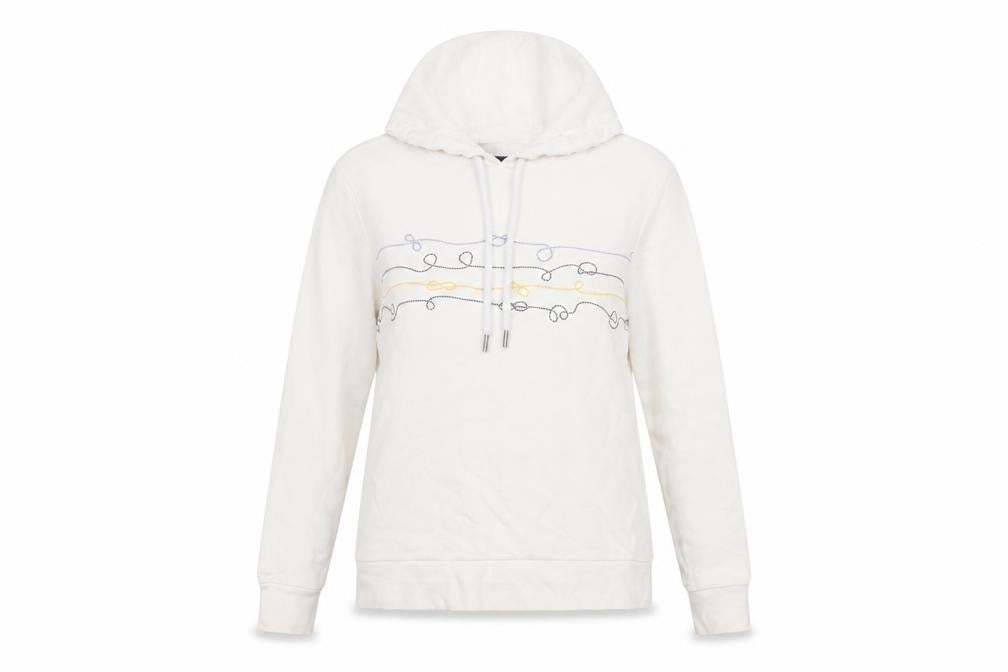 ESMARA Womens White  Polyester Pullover Hoodie Size S