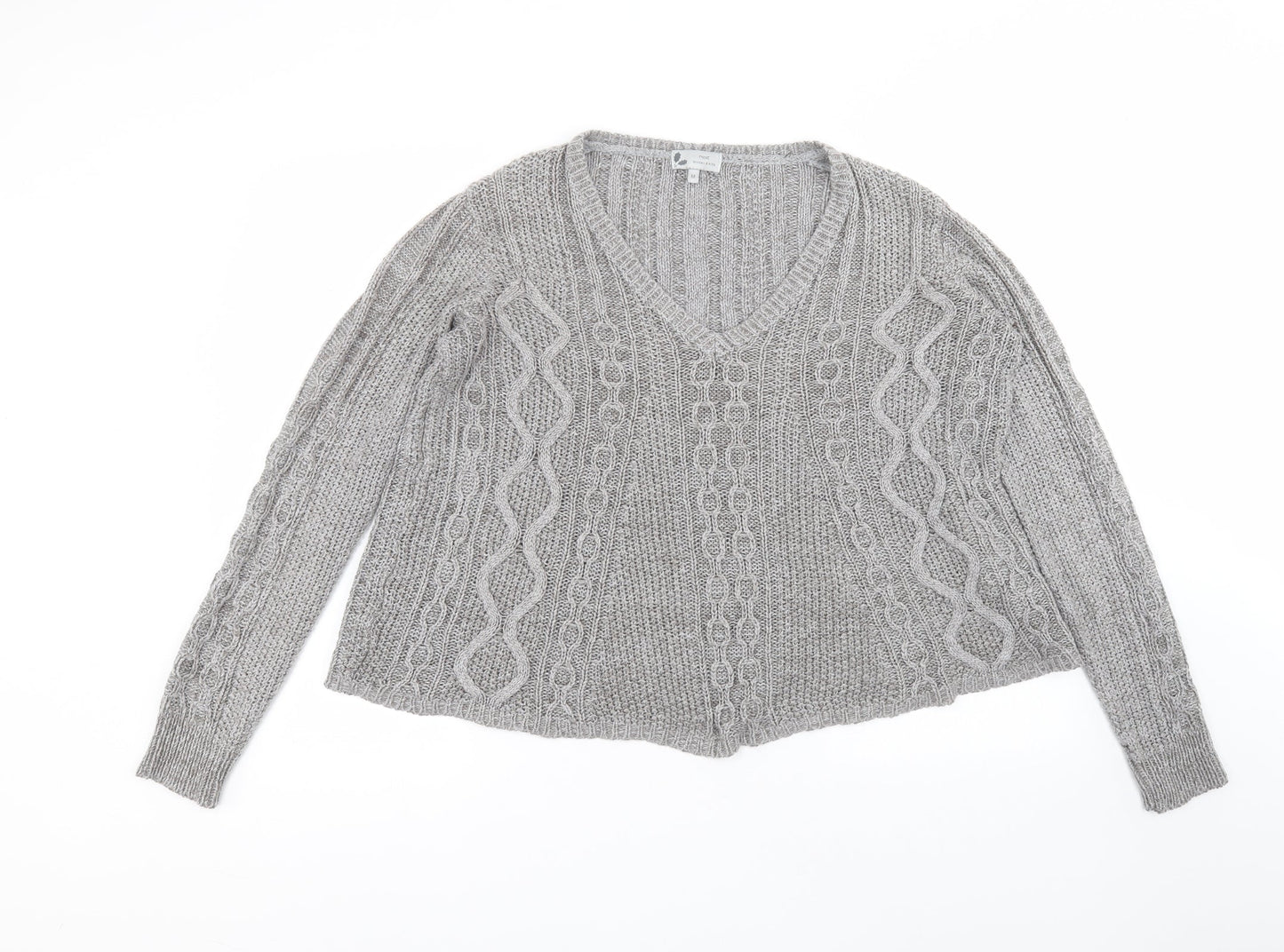NEXT Womens Grey Round Neck  Acrylic Pullover Jumper Size M