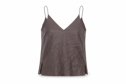 Zara Womens Brown  Polyester Basic Blouse Size S V-Neck