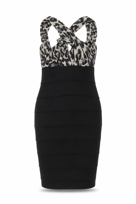 River Island Womens Black  Polyester Pencil Dress  Size 10  Round Neck