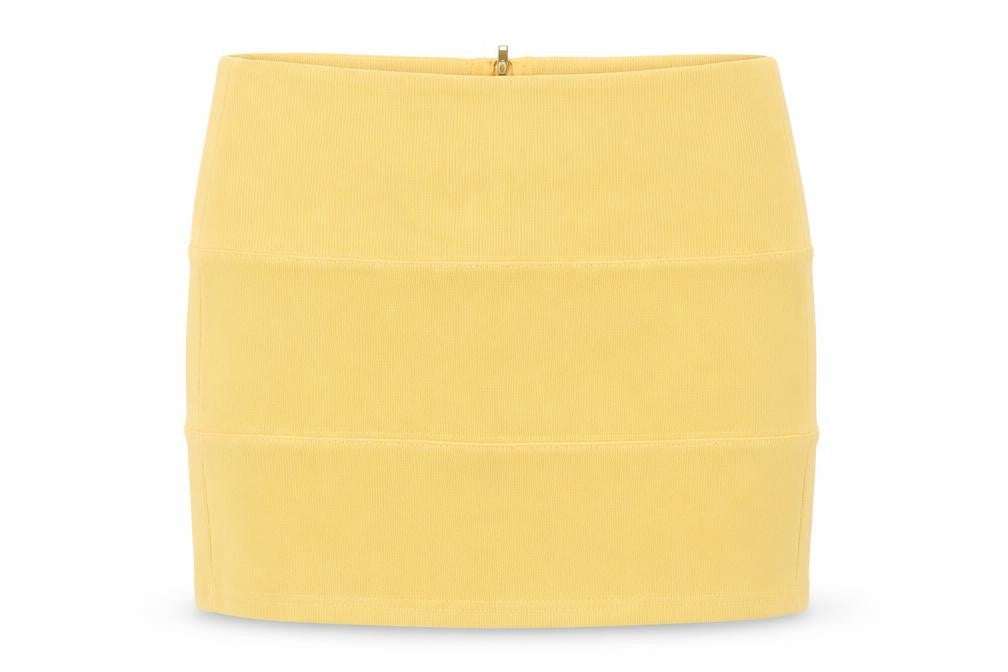 Papaya Womens Yellow  Polyester Mini Skirt Size 12