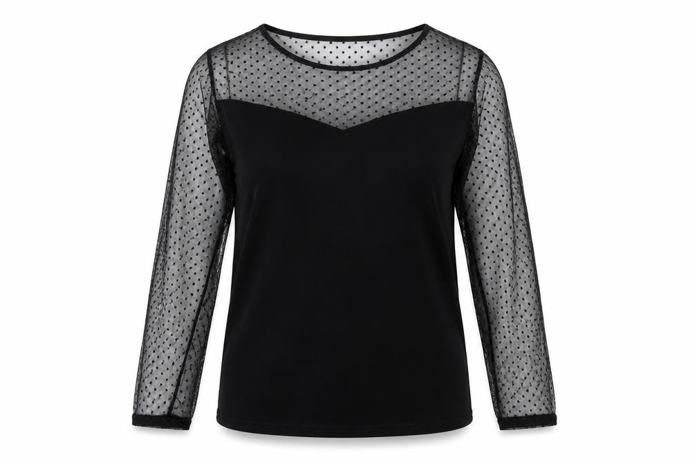 Dorothy Perkins Womens Black  Polyester Basic Blouse Size 12 Round Neck