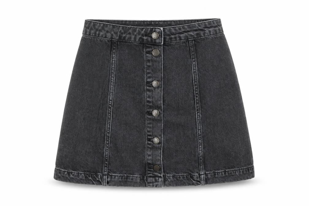 Topshop Womens Black  Cotton Mini Skirt Size 28 in