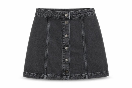 Topshop Womens Black  Cotton Mini Skirt Size 28 in