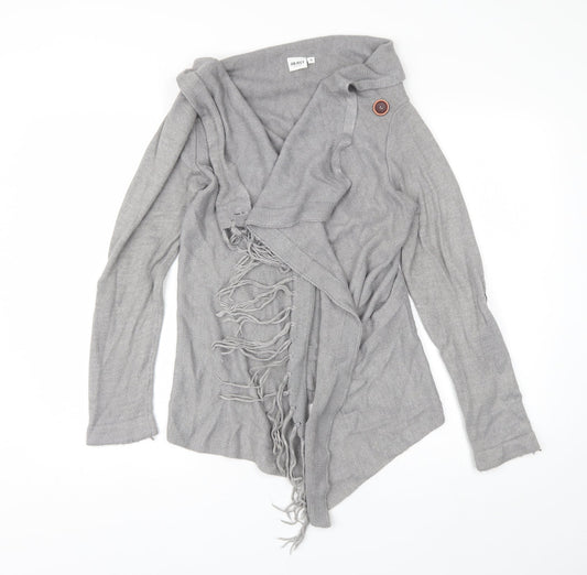 Object Womens Grey Collared  Acrylic Cardigan Jumper Size M