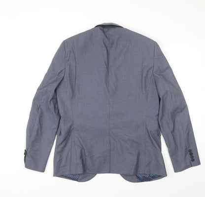 Next Mens Blue  Polyester Jacket Blazer Size 42
