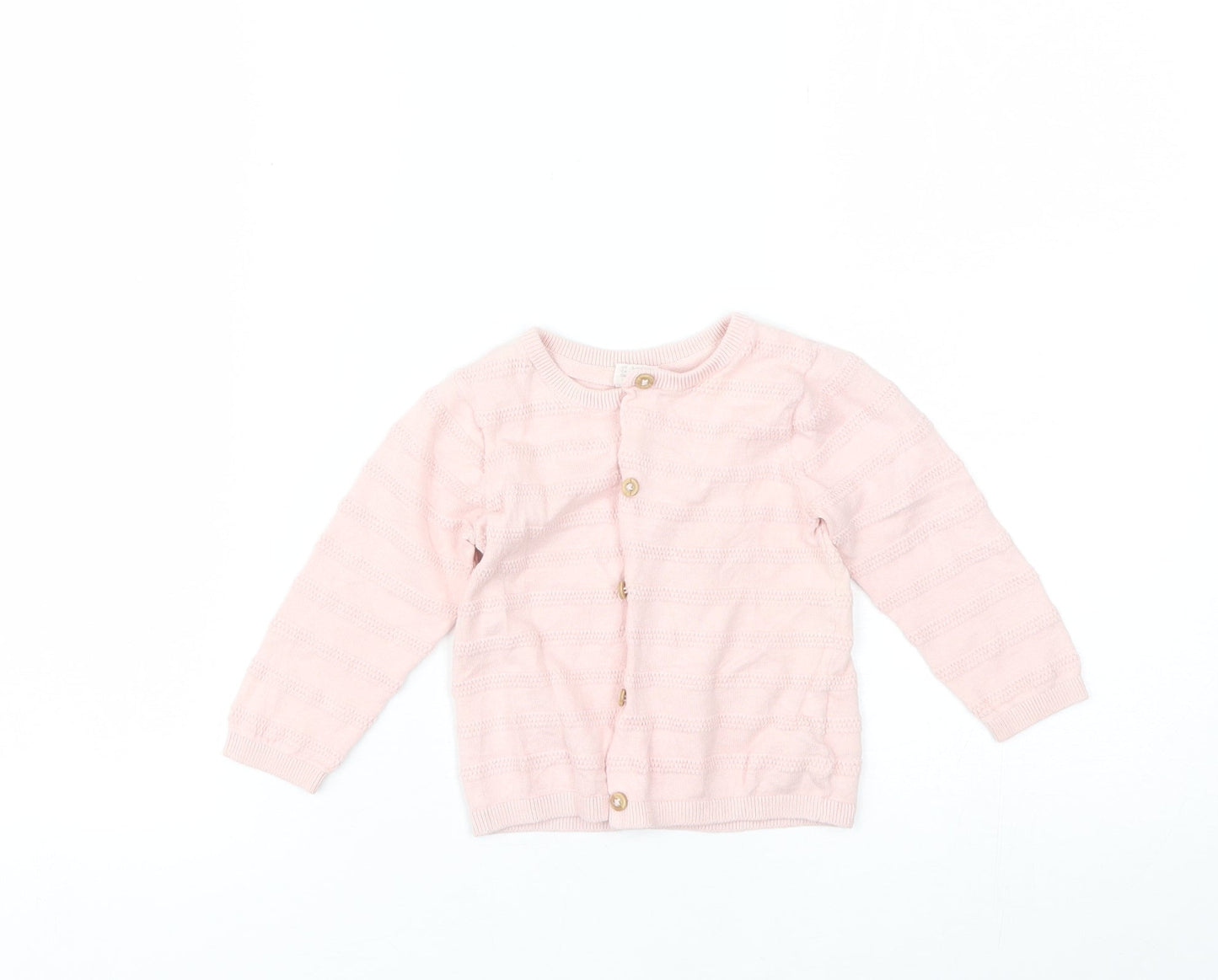 H&M Baby Pink  Cotton Cardigan Jumper Size 6-9 Months