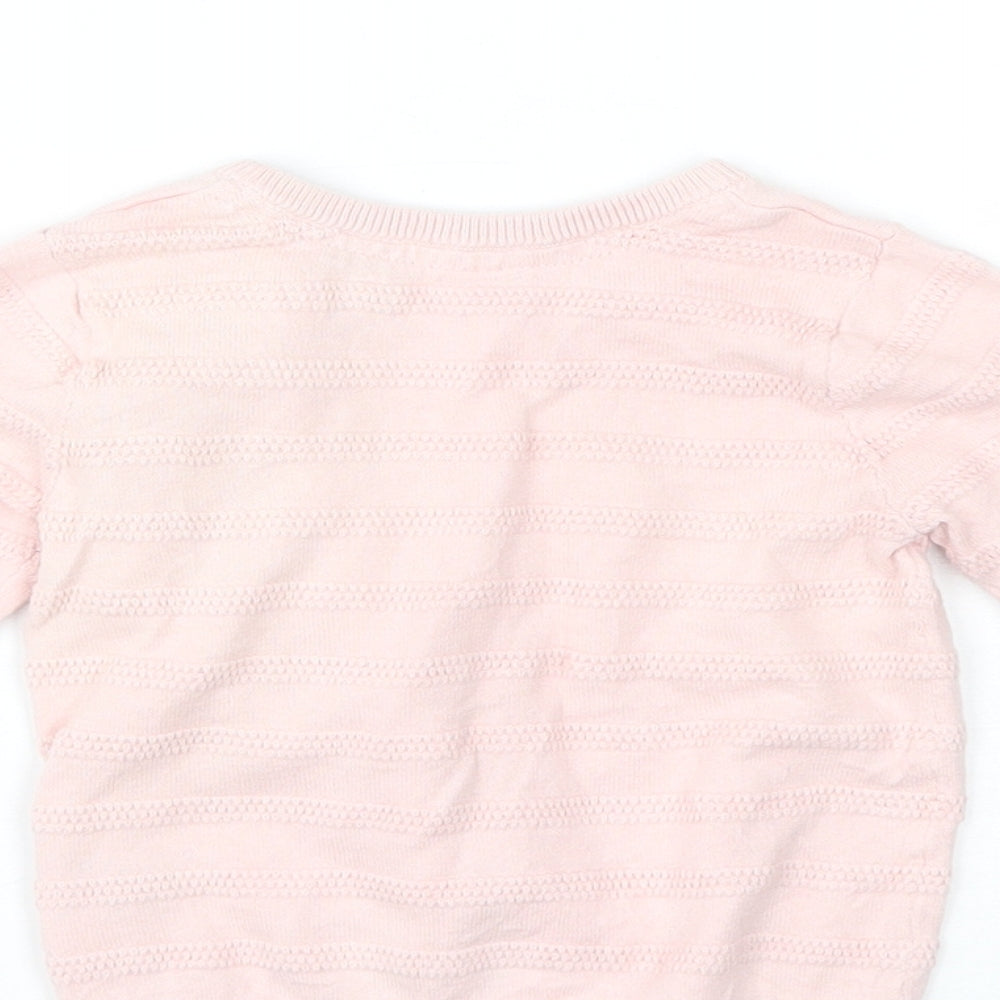 H&M Baby Pink  Cotton Cardigan Jumper Size 6-9 Months