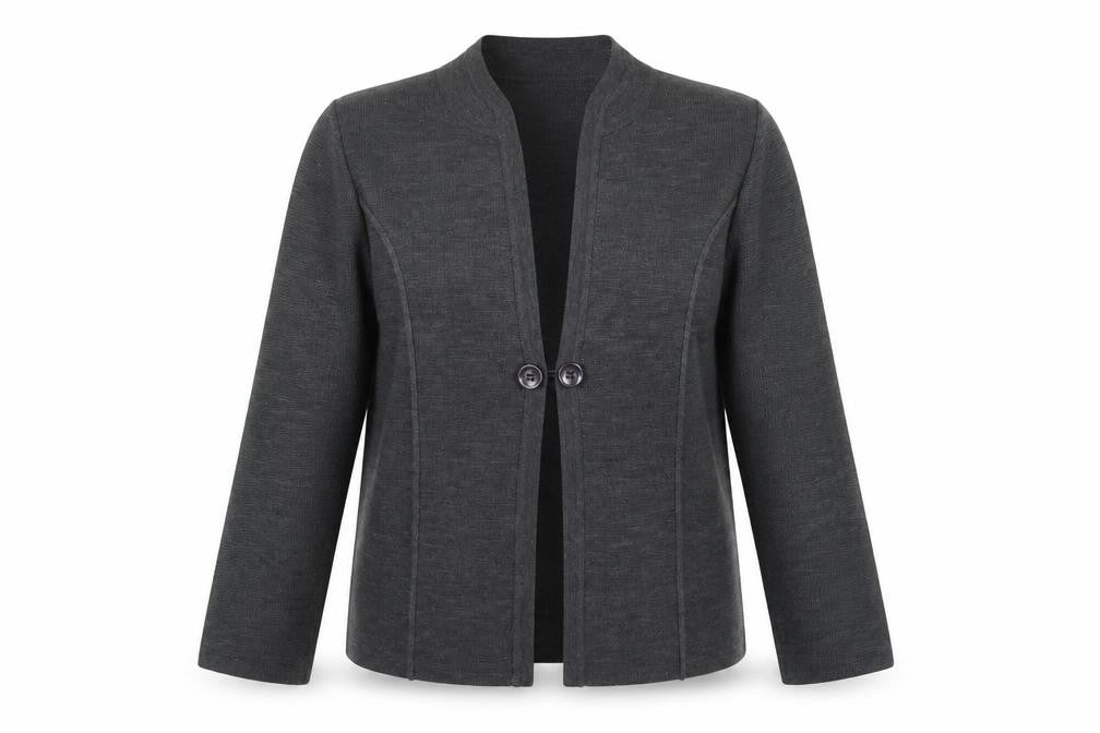 Tigi Womens Grey V-Neck  Acrylic Cardigan Jumper Size 12