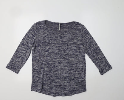 Intuition Womens Blue Round Neck  Viscose Pullover Jumper Size 12