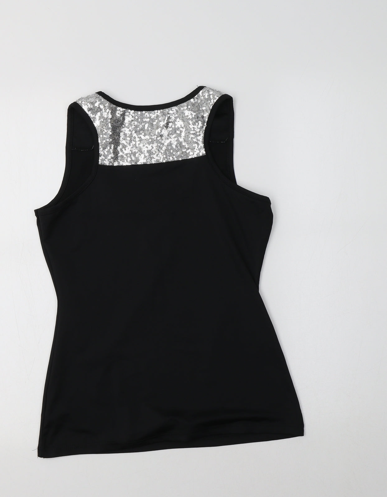 Yidarton Womens Black  Polyester Basic Tank Size S Scoop Neck