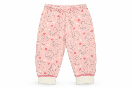 Disney Girls Pink Animal Print Cotton  Pyjama Pants Size 6-9 Months   - DUMBO