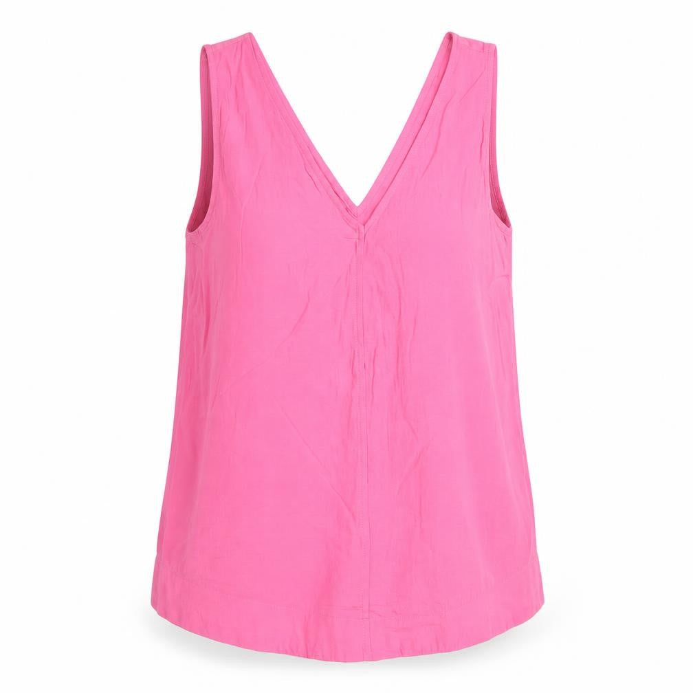 Marks & Spencer Womens Pink  Viscose Basic Tank Size 10 V-Neck