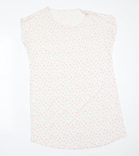 George Womens White Floral Viscose  Dress Size 14