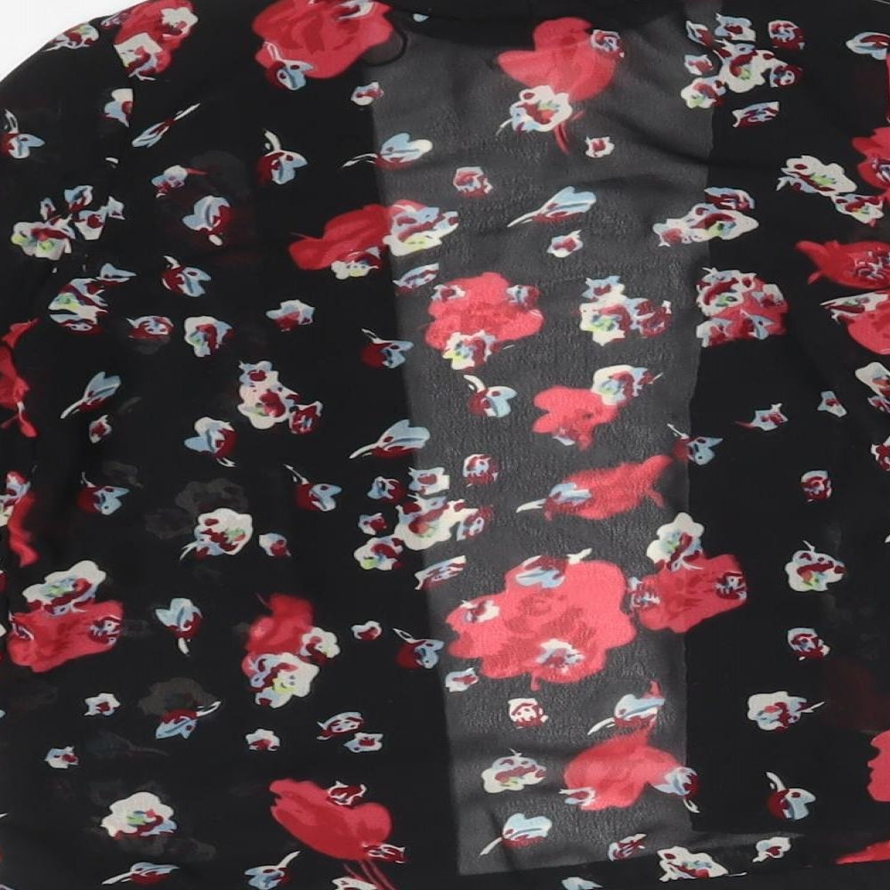 E-VIE ANGEL Girls Black  Floral Polyester Cardigan Jumper Size 2 Years