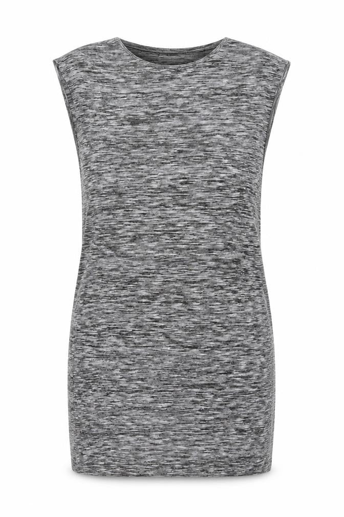 Marks & Spencer Womens Grey  Viscose Basic T-Shirt Size 12 Round Neck