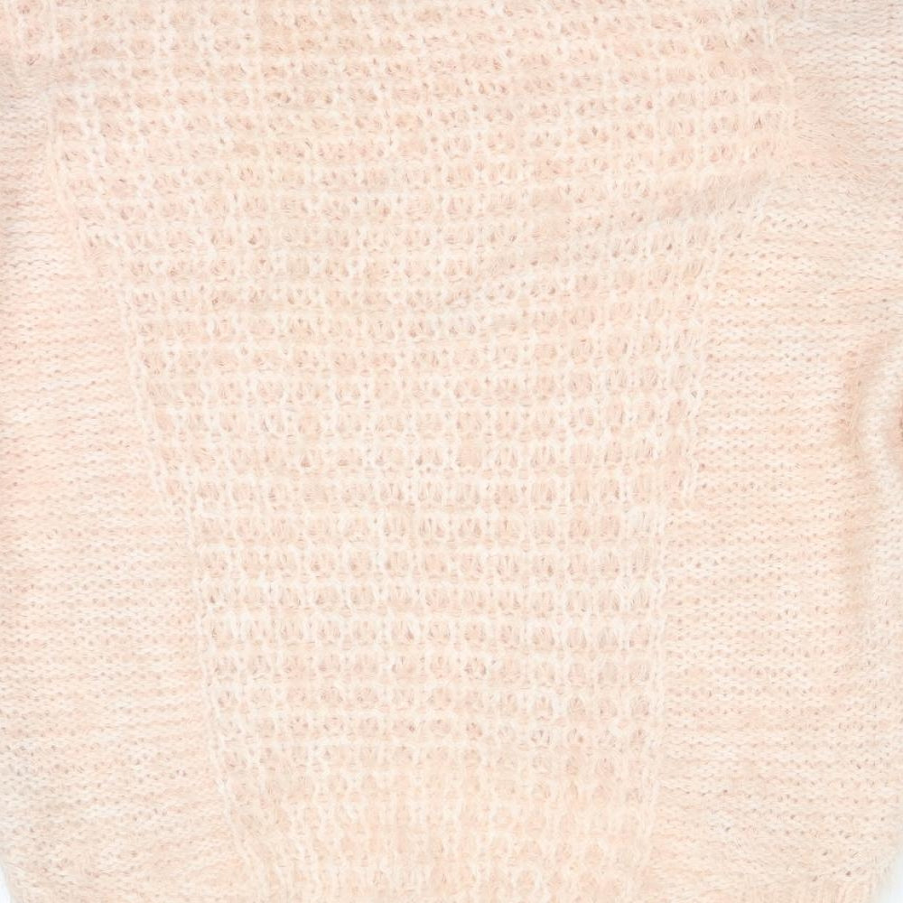 New Look Womens Pink  Acrylic Pullover Sweatshirt Size 8