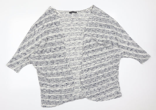Atmosphere Womens Multicoloured  Striped Polyester Cardigan Jumper Size M