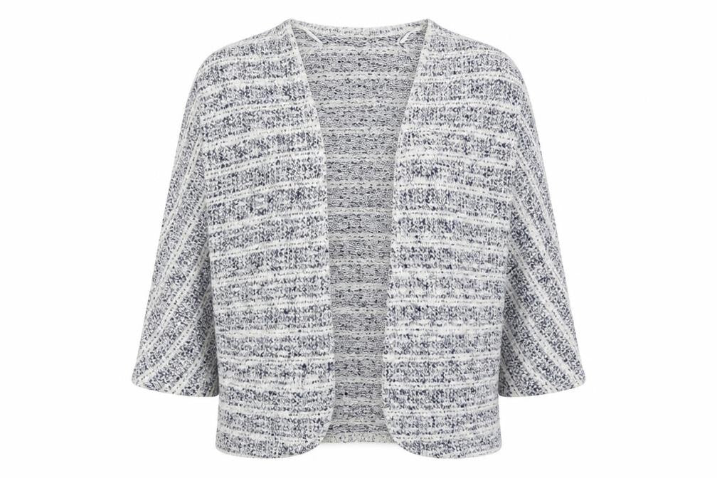 Atmosphere Womens Multicoloured  Striped Polyester Cardigan Jumper Size M