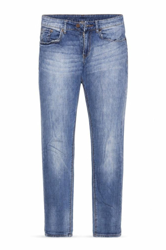 H&M Womens Blue  Cotton Boyfriend Jeans Size 25 L32 in Regular