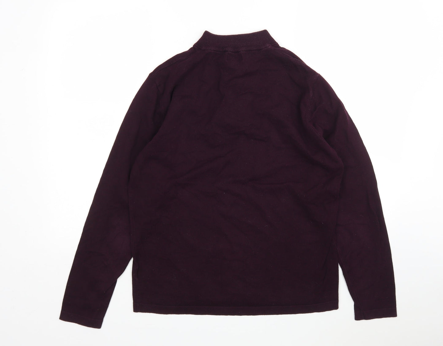NEXT Mens Purple Round Neck  Cotton Pullover Jumper Size M