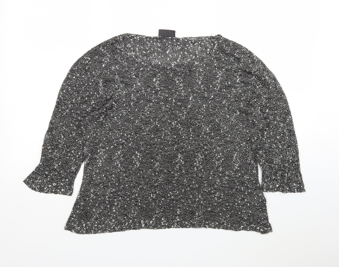 Alex & Co Womens Grey Round Neck  Acrylic Pullover Jumper Size 18