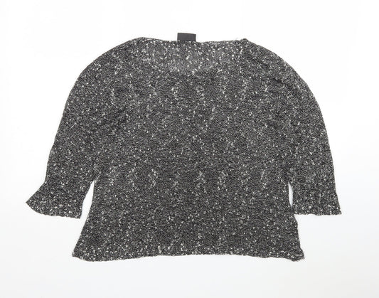Alex & Co Womens Grey Round Neck  Acrylic Pullover Jumper Size 18