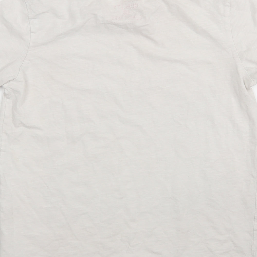 Matalan Boys White  Cotton Basic T-Shirt Size 11 Years Round Neck