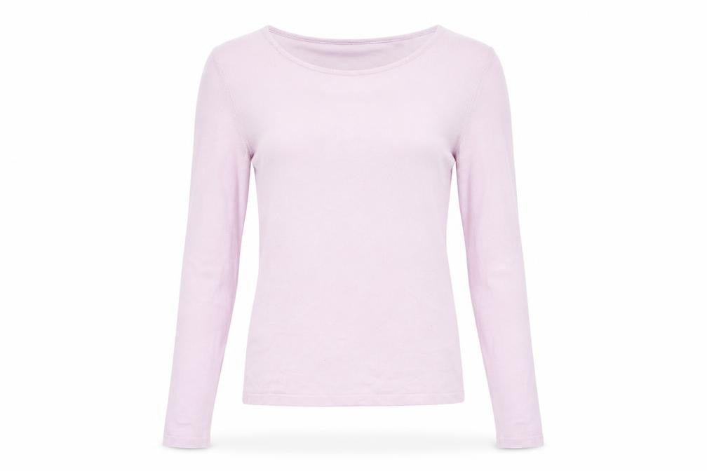 Marks & Spencer Womens Pink Round Neck  Viscose Pullover Jumper Size 8   - Pale pink