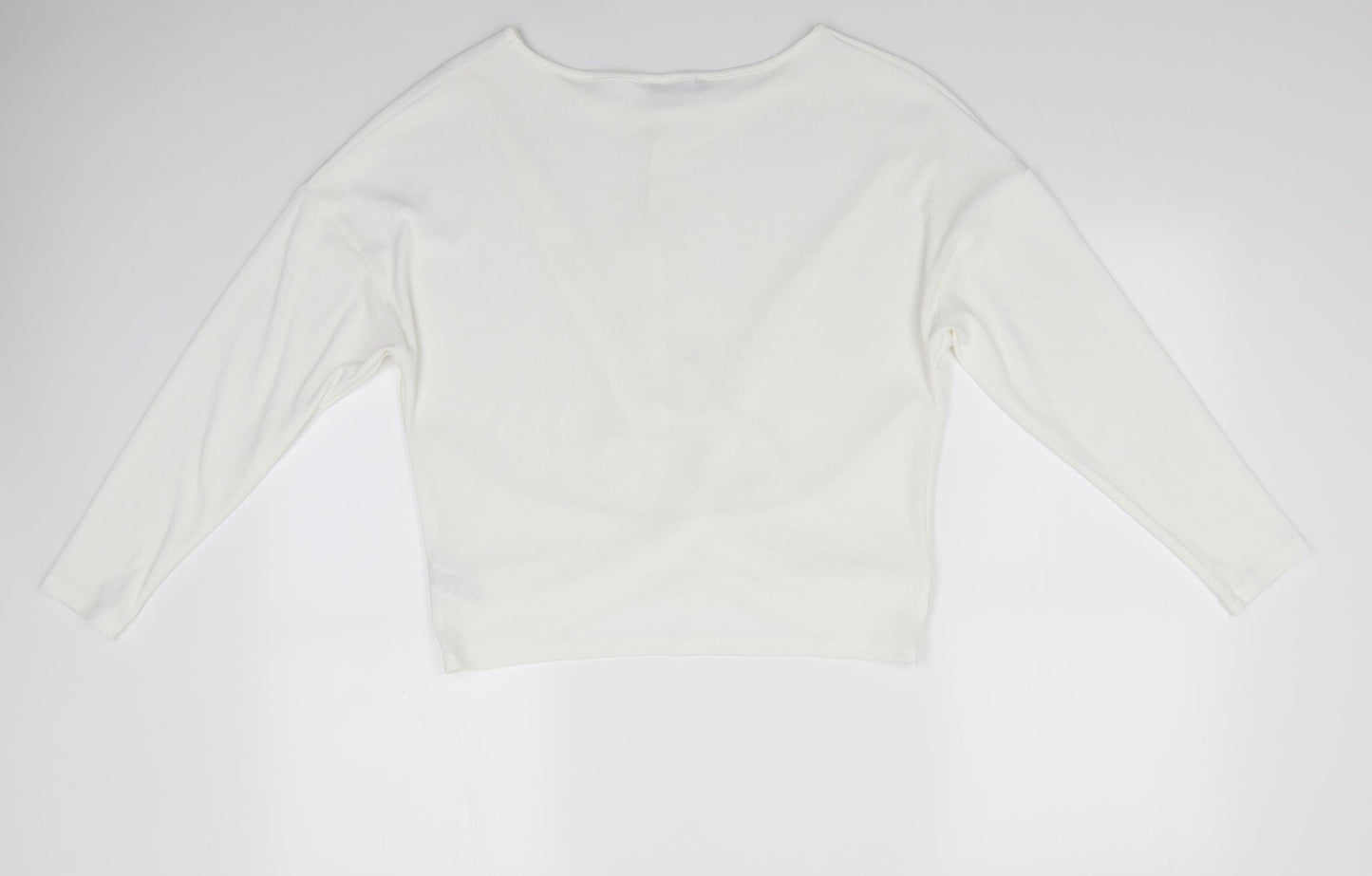 Florence and Fred Womens Ivory Round Neck  Polyester Pullover Jumper Size 12   - Twisted Hem Detail