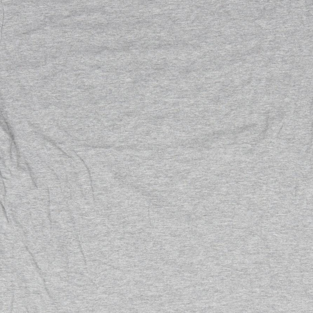 Pure Cotton Womens Grey  Cotton Basic T-Shirt Size 18 Crew Neck