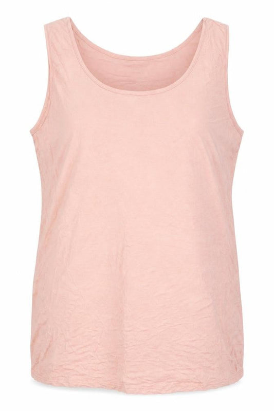 Studio Womens Orange  Viscose Basic Tank Size 20 Round Neck - Peach in Colour