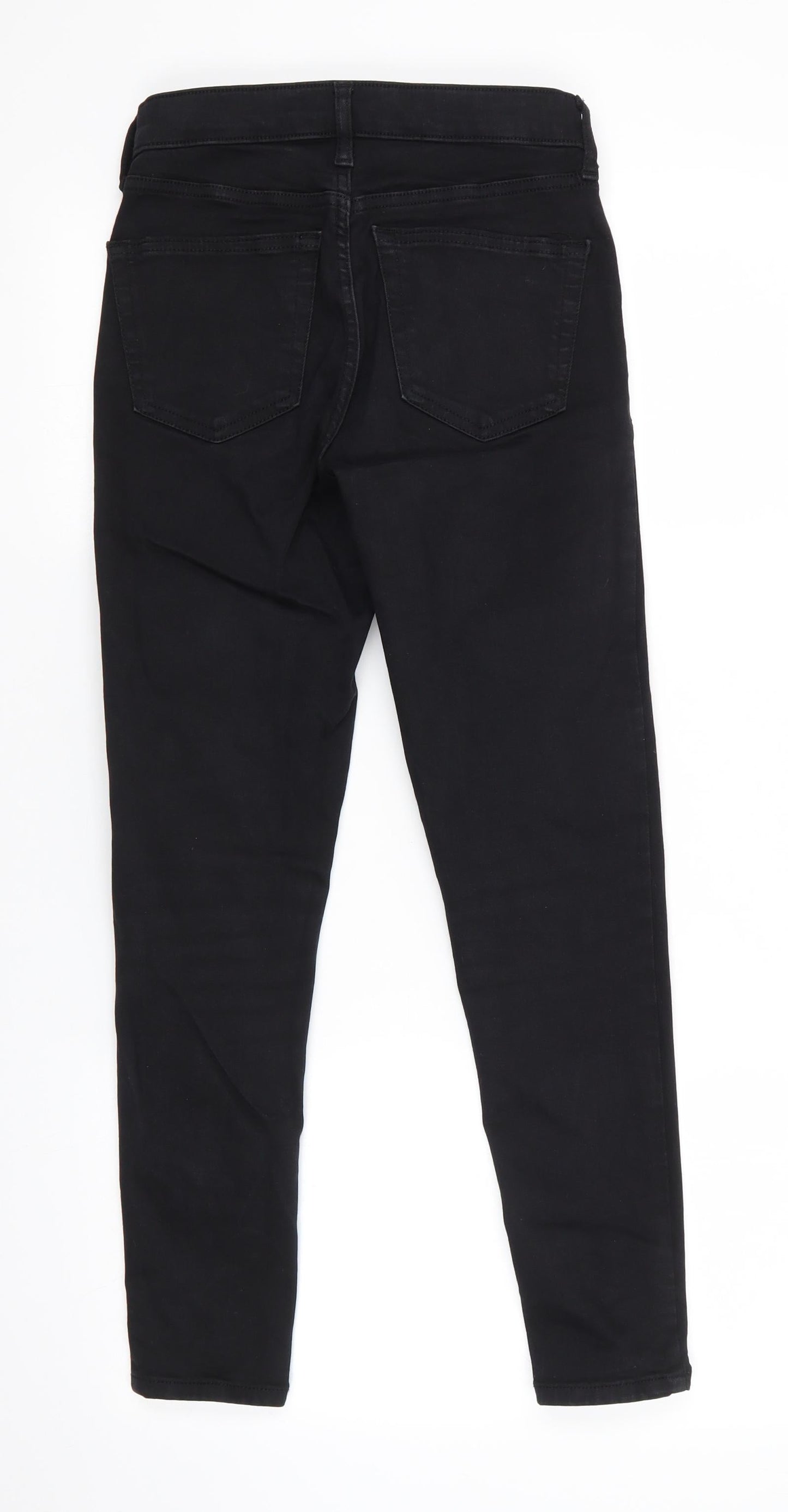Topshop Mens Black  Cotton Skinny Jeans Size 26 in L25 in Regular  - cropped