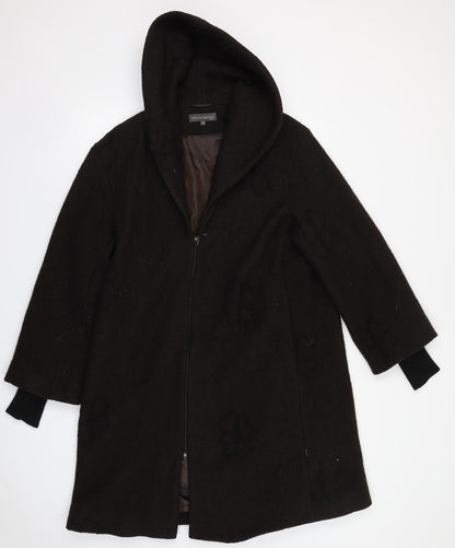 EVELIN BRANDT Womens Brown   Overcoat Coat Size 10