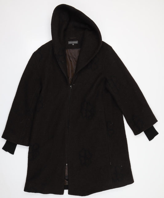 EVELIN BRANDT Womens Brown   Overcoat Coat Size 10